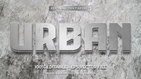 Editable text effect with natural stone background Stock Illustration