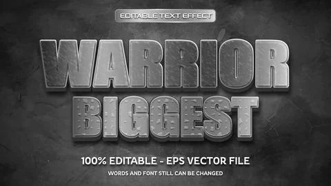 Editable text effect with natural stone background Stock Illustration