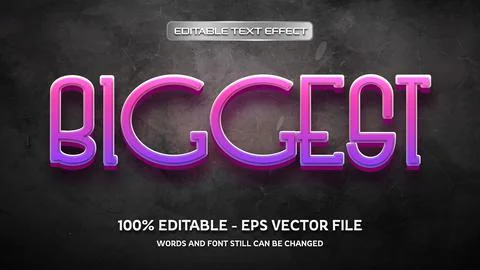 Editable text effect with natural stone background Stock Illustration
