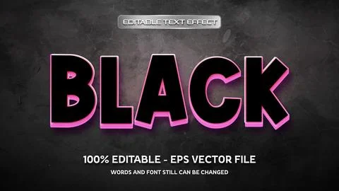 Editable text effect with natural stone background Stock Illustration