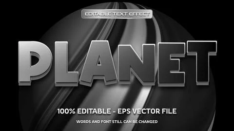 Editable text effect with natural stone background Stock Illustration