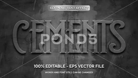 Editable text effect with natural stone background Stockillustratie