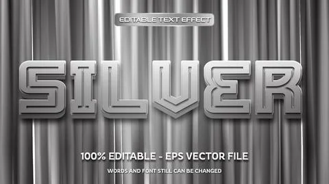 Editable text effect with natural stone background Stock Illustration