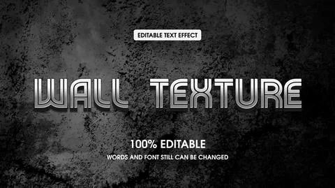 Editable text effect with natural stone background Stock Illustration