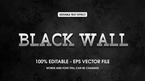 Editable text effect with natural stone background Illustrazione stock