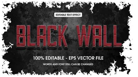 Editable text effect with natural stone background Stock Illustration
