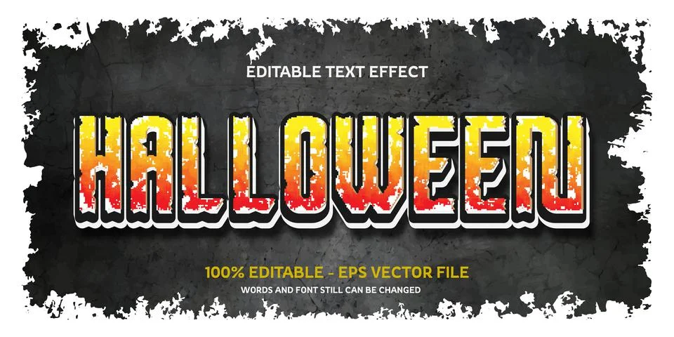 Editable text effect with natural stone background Stock Illustration