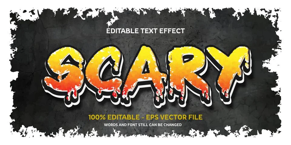 Editable text effect with natural stone background Stock Illustration