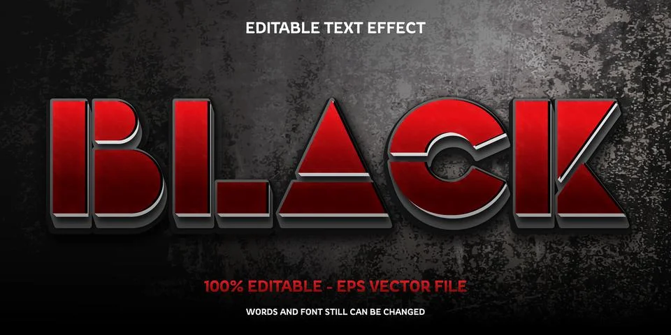 Editable text effect with natural stone background Stock Illustration