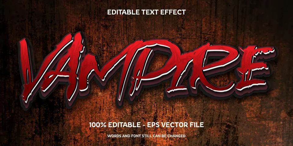 Editable text effect with natural stone background Stock Illustration