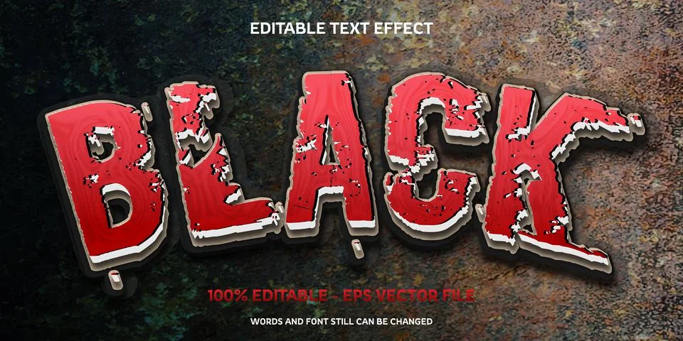 Editable text effect with natural stone background Stock Illustration