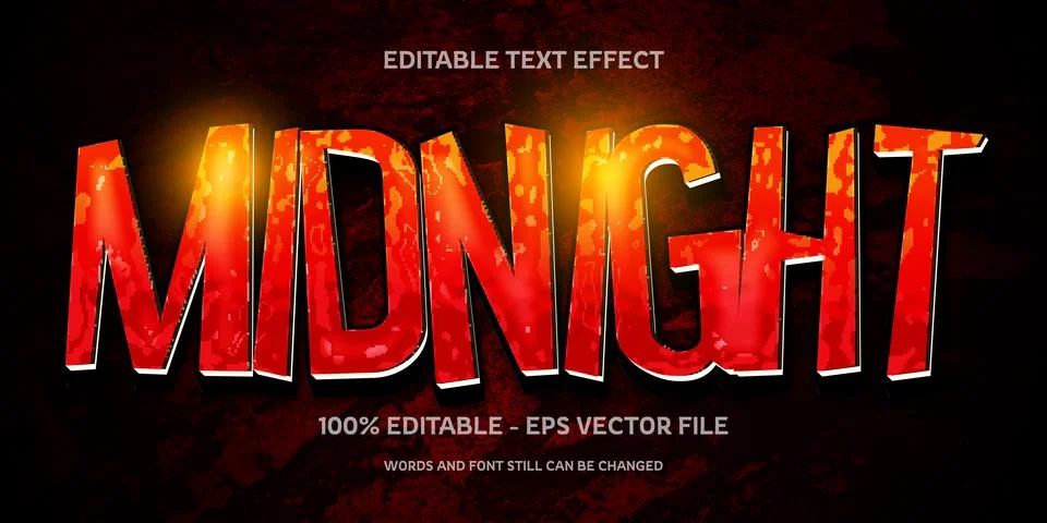 Editable text effect with natural stone background Stock Illustration
