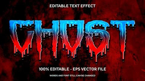 Editable text effect with natural stone background Stock Illustration