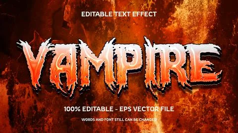 Editable text effect with natural stone background Stock Illustration