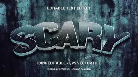 Editable text effect with natural stone background Stock Illustration