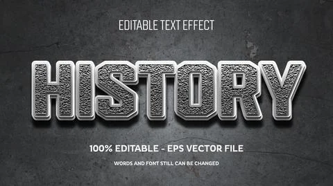 Editable text effect with natural stone background Stock Illustration
