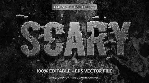 Editable text effect with natural stone background Stock Illustration