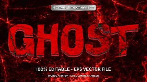 Editable text effect with natural stone background Stock Illustration