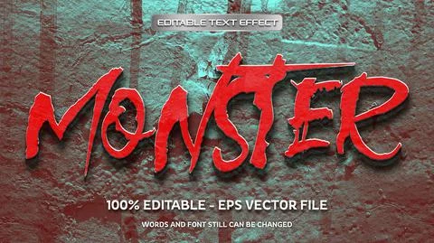 Editable text effect with natural stone background Stock Illustration