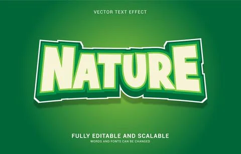 Editable text effect, Nature style Stock Illustration