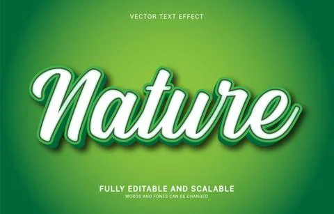 Editable text effect, Nature style Stock Illustration
