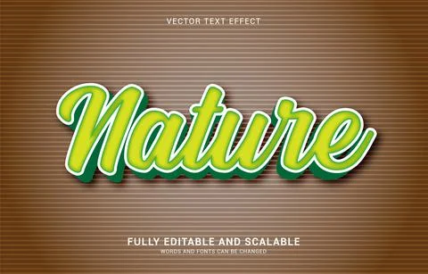 Editable text effect, Nature style Stock Illustration