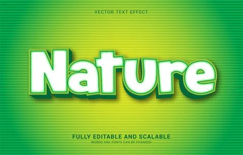 Editable text effect, Nature style Stock Illustration