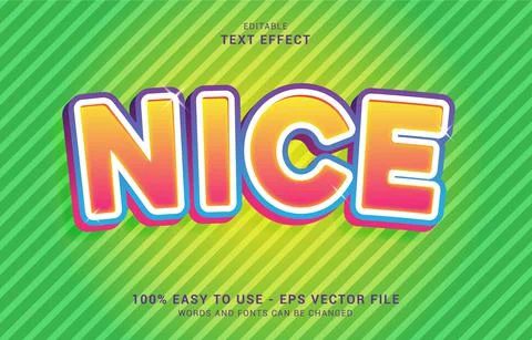 Editable text effect, Nice style Stock Illustration
