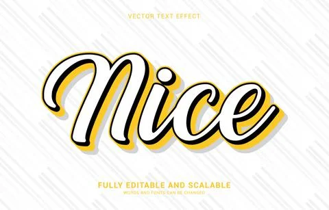 Editable text effect, Nice style Stock Illustration