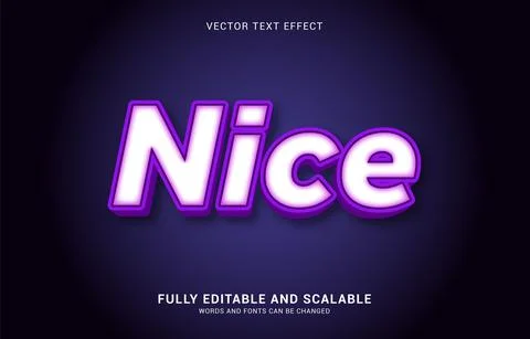Editable text effect, Nice style Stock Illustration