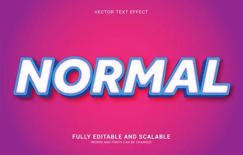 Editable text effect, Normal style Stock Illustration
