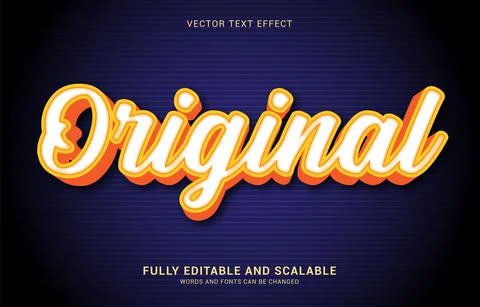 Editable text effect, Original style Stock Illustration