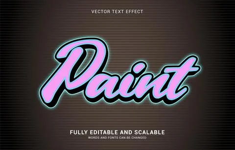 Editable text effect, Paint style Stock Illustration