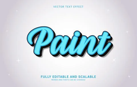 Editable text effect, Paint style Stock Illustration