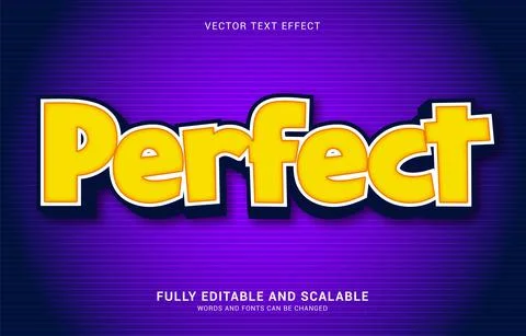 Editable text effect, Perfect style Stock Illustration