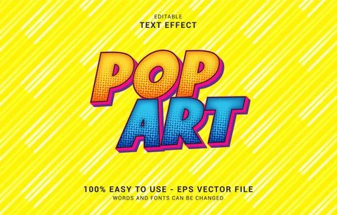 Editable text effect, Pop Art style Stock Illustration