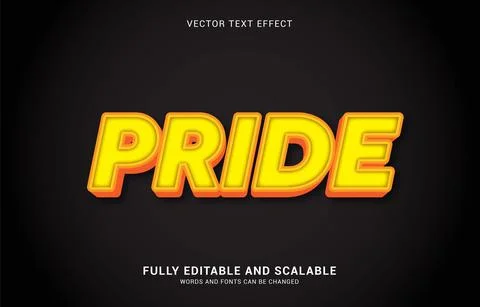Editable text effect, Pride style Stock Illustration