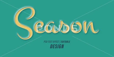 Editable Text effect PSD template with 3d papercut effects and vintage retro-the PSD Template