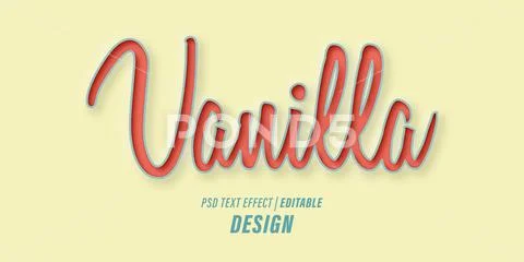Editable Text effect PSD template with 3d papercut effects and vintage retro-the PSD-Vorlage