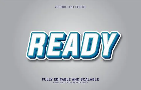 Editable text effect, Ready style Stock Illustration