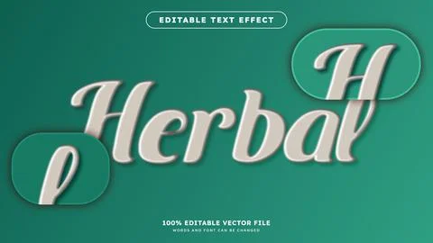 Editable text effect realistic embossed style template Stock Illustration