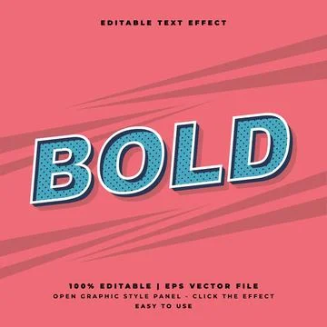 Editable Text Effect Retro 3D cartoon style premium mockup template 스톡 일러스트