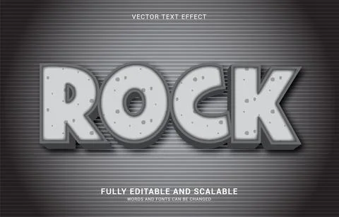 Editable text effect, Rock style Stock Illustration
