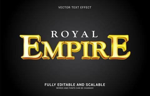 Editable text effect, Royal Empire style Illustrazione stock