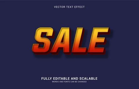 Editable text effect, Sale style Stock Illustration