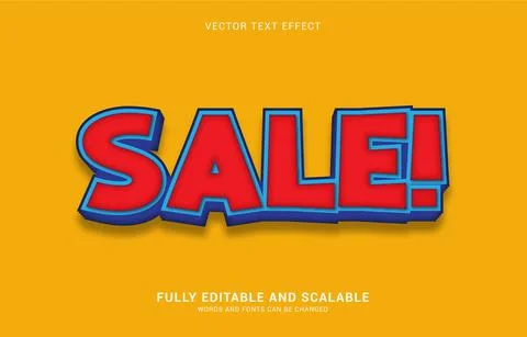 Editable text effect, Sale style Stock Illustration