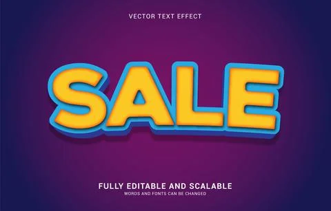Editable text effect, Sale style Stock Illustration