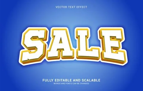 Editable text effect, Sale style Stock Illustration
