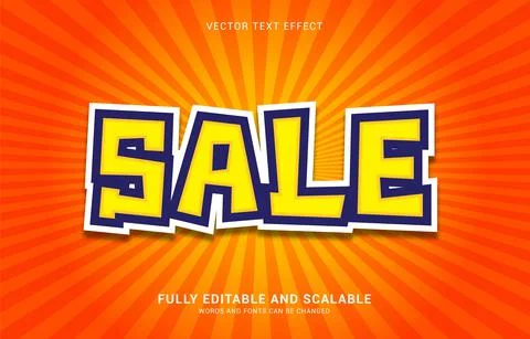 Editable text effect, Sale style Illustrazione stock