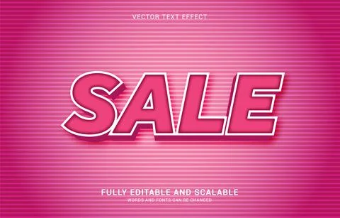 Editable text effect, Sale style Stock Illustration